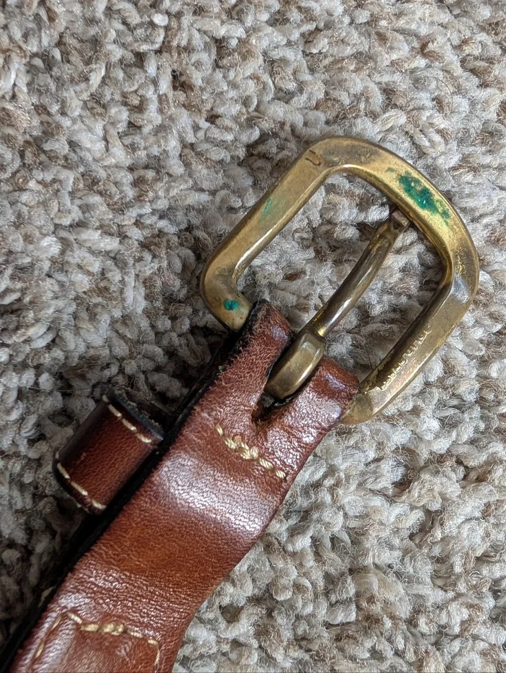 Vtg‎ Reef Rider Brown Leather Swordfish-Embossed Men’s Belt Sz 42 Brass Buckle